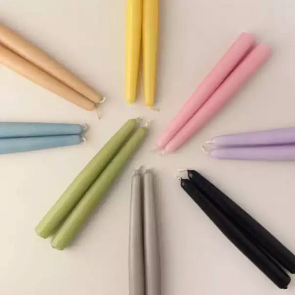 Dunelm Pack Of 2 Teal Taper Candles 2 Dunelm Pack Of 2 Teal Taper Candles - Image 2