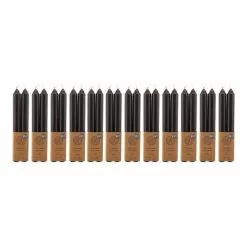 Dunelm Pack Of 2 Dinner Candles Black Set Of 12