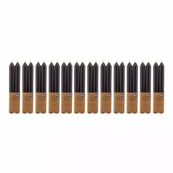 Dunelm Pack Of 2 Dinner Candles Black Set Of 12 1 Dunelm Pack Of 2 Dinner Candles Black Set Of 12