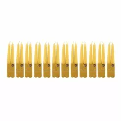 Dunelm Pack Of 2 Taper Candles Yellow Set Of 12