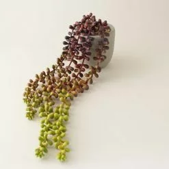 Dunelm Brown Artificial String Of Pearls In Cement Pot