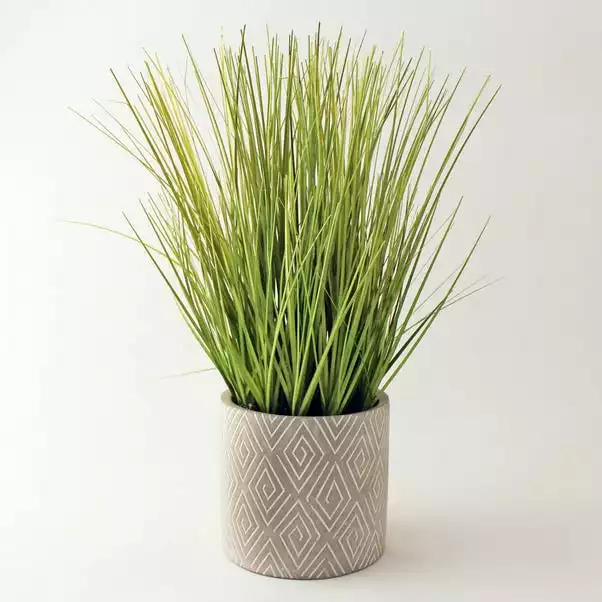 Dunelm Artificial Grass In Grey Zig Zag Pot 1 Dunelm Artificial Grass In Grey Zig Zag Pot