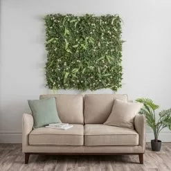 Dunelm Pack Of 6 Artificial Lily And Mixed Foliage Wall Panels