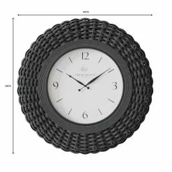 Dunelm Churchgate Wicker Silent Clock -clocks Sales Store 30739763 alt03