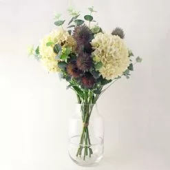 Dunelm Florals Forever Hydrangea And Thistle Bouquet
