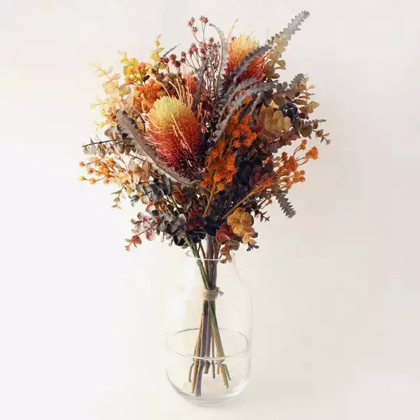 Dunelm Florals Forever Autumn Protea And Gypsophila Bouquet 1 Dunelm Florals Forever Autumn Protea And Gypsophila Bouquet