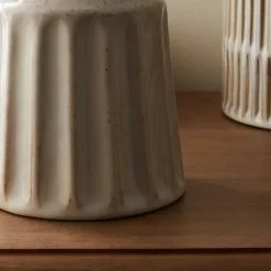 Dunelm Concave Vase Cream 17cm -clocks Sales Store 30749618 alt02