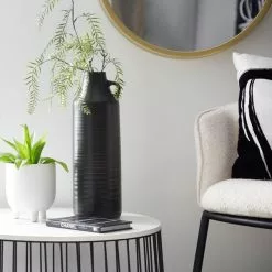 Dunelm Ceramic Black Vase 40cm