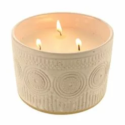 Dunelm Pretty Boho Ceramic Multiwick White Sandalwood Candle -clocks Sales Store 30752273 alt03