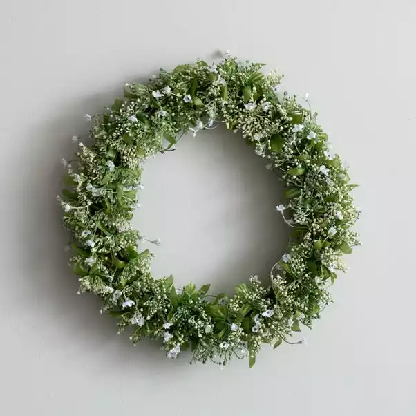 Dunelm Gypsophila Cream Wreath 35cm 3 Dunelm Gypsophila Cream Wreath 35cm - Image 3