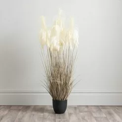 Dunelm Artificial Cream Pampas In Pot 120cm 7 Dunelm Artificial Cream Pampas In Pot 120cm -clocks Sales Store 30752431 alt03