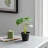 Dunelm Artificial Cheese Plant In Black Pot 24cm