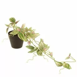 Dunelm Artificial Trailing Tradescantia In Black Pot 45cm -clocks Sales Store 30752440 alt03