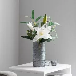 Dunelm Florals Forever Lily And Eucalyptus Bouquet 6 Dunelm Florals Forever Lily And Eucalyptus Bouquet -clocks Sales Store 30753316 alt02