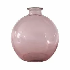 Dunelm Recycled Glass Vase Pink 18cm -clocks Sales Store 30755578 alt02