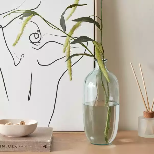 Dunelm Recycled Glass Vase Clear 31cm 1 Dunelm Recycled Glass Vase Clear 31cm