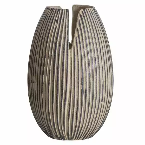 Cedar & Sage Large Stripe Vase 3 Cedar & Sage Large Stripe Vase - Image 3