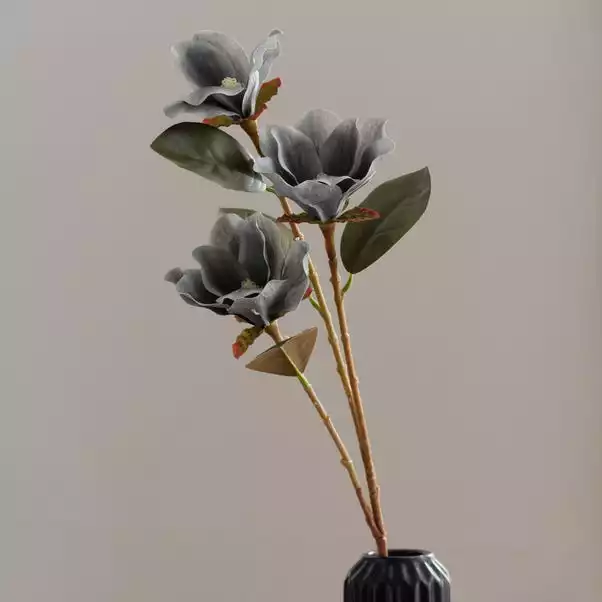 Dunelm Artificial Magnolia Spray Charcoal 63cm 4 Dunelm Artificial Magnolia Spray Charcoal 63cm - Image 4