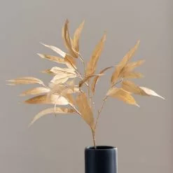 Dunelm Artificial Leaf Spray Gold 79cm -clocks Sales Store 30764938 alt02