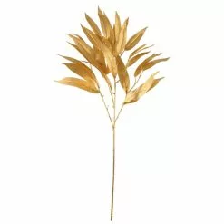 Dunelm Pack Of 12 Artificial Gold Leaf Spray 79cm