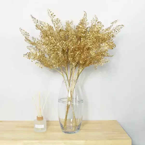 Dunelm Pack Of 12 Artificial Gold Maidenhair Fern 1 Dunelm Pack Of 12 Artificial Gold Maidenhair Fern