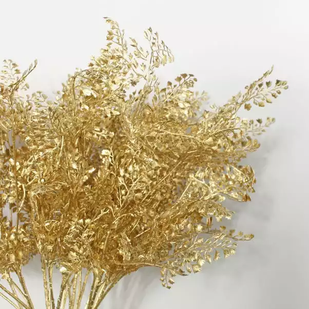 Dunelm Pack Of 12 Artificial Gold Maidenhair Fern 2 Dunelm Pack Of 12 Artificial Gold Maidenhair Fern - Image 2