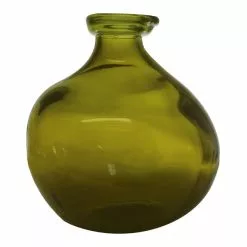 The Edited Life Recycled Glass Vase 18cm Olive -clocks Sales Store 30765430 alt04