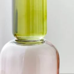 Elements Sculpt Two Tone Green Glass Vase 30cm -clocks Sales Store 30765679 alt02