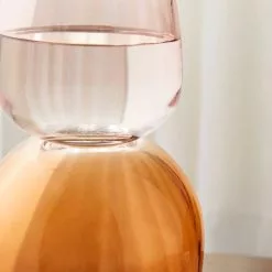 Elements Sculpt Two Tone Orange Glass Vase 32cm -clocks Sales Store 30765680 alt02