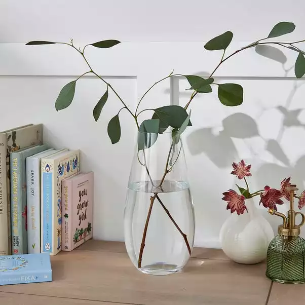 Dunelm Clear Glass Tapered Bullet Vase 1 Dunelm Clear Glass Tapered Bullet Vase