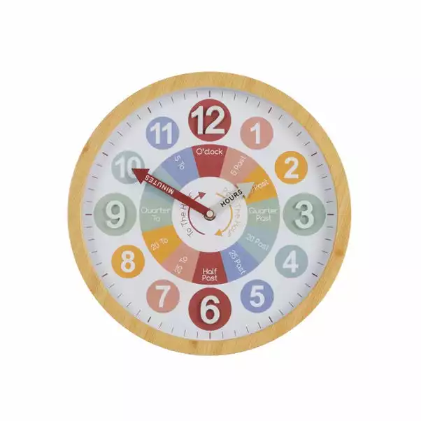 Dunelm Tell The Time Wood Effect Large Clock 30cm 3 Dunelm Tell The Time Wood Effect Large Clock 30cm - Image 3