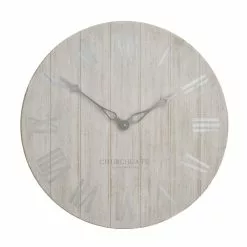 Churchgate Distressed Wooden 60cm Clock Cream -clocks Sales Store 30769195 alt02