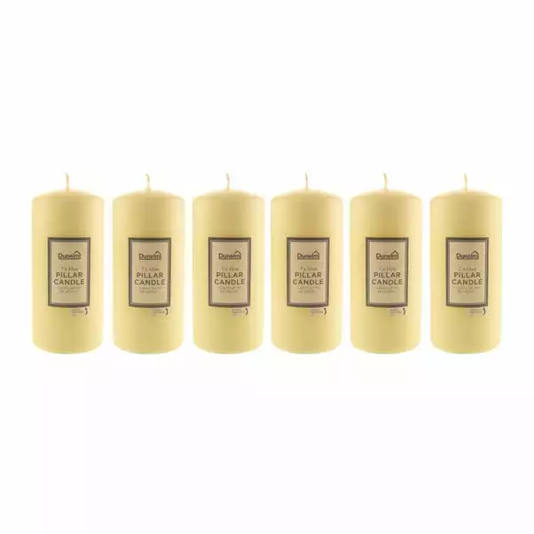 Dunelm Pack Of 6 Cream Pillar Candle 7x1 5cm 1 Dunelm Pack Of 6 Cream Pillar Candle 7x1 5cm