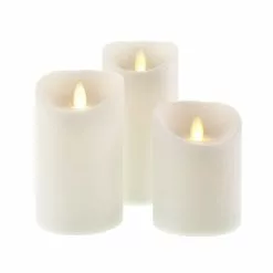 Dunelm Set Of 3 Cosy Cashmere LED Candles