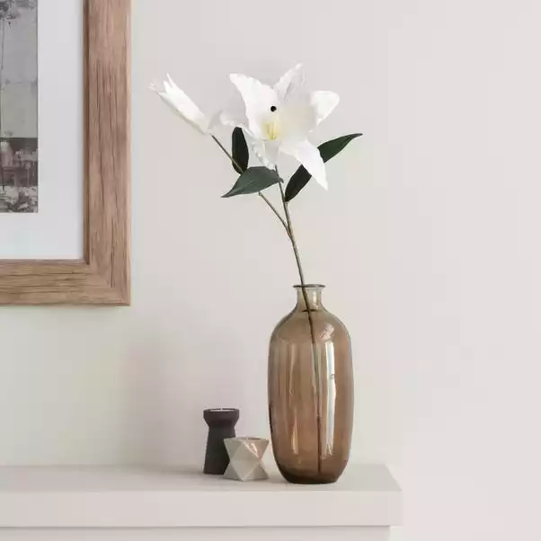 Dunelm Artificial Tiger Lily White Spray 70cm 1 Dunelm Artificial Tiger Lily White Spray 70cm