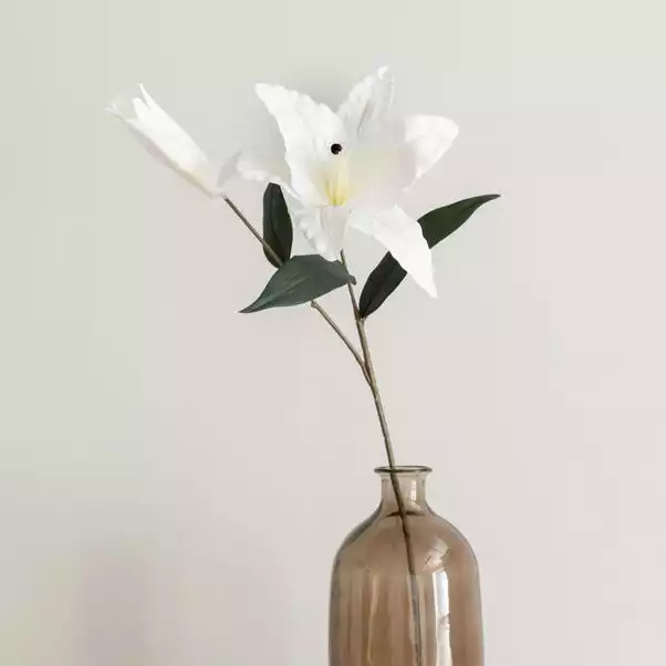 Dunelm Artificial Tiger Lily White Spray 70cm 3 Dunelm Artificial Tiger Lily White Spray 70cm - Image 3