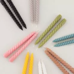 Dunelm Pack Of 2 Twisted Taper Candles 20cm -clocks Sales Store 30791644 alt02