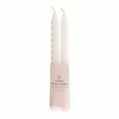 Dunelm Pack Of 2 Twisted Taper Candles 20cm -clocks Sales Store 30791644 alt03