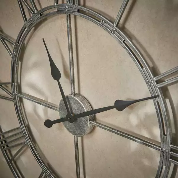 Dunelm Indoor Outdoor Skeleton Clock 100cm Chrome 3 Dunelm Indoor Outdoor Skeleton Clock 100cm Chrome - Image 3