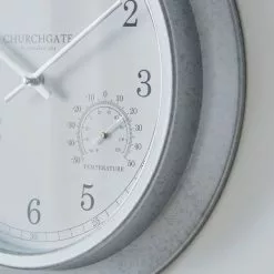 Indoor Outdoor Churchgate Galvanised Clock 35cm -clocks Sales Store 30792007 alt03