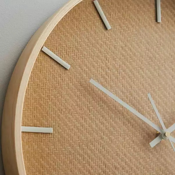 Dunelm Woven Clock 40cm 2 Dunelm Woven Clock 40cm - Image 2