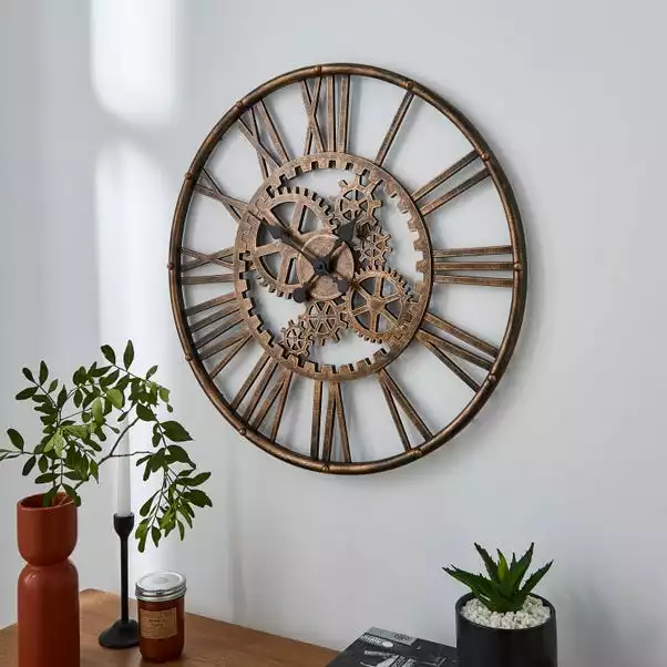 Dunelm Indoor Outdoor Cogs Clock 60cm 2 Dunelm Indoor Outdoor Cogs Clock 60cm - Image 2