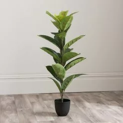 Dunelm Artificial Rubber Tree 90cm -clocks Sales Store 30794480 alt02