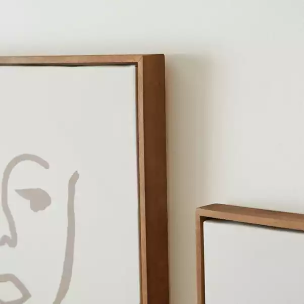 Dunelm Set Of 2 Capped Canvas Natural Line Drawing 2 Dunelm Set Of 2 Capped Canvas Natural Line Drawing - Image 2