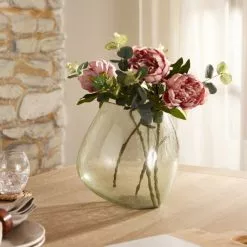 Dunelm Recycled Glass Fish Bowl Vase 25cm