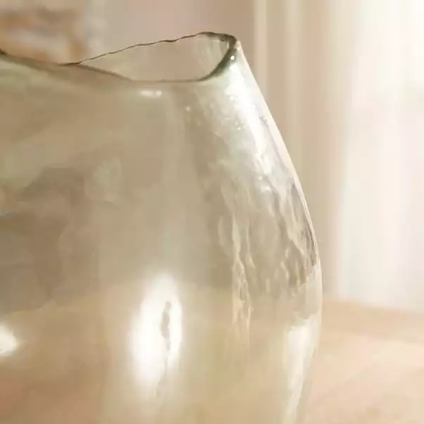 Dunelm Recycled Glass Fish Bowl Vase 25cm 2 Dunelm Recycled Glass Fish Bowl Vase 25cm - Image 2