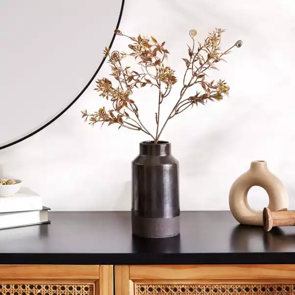 Dunelm Ceramic Vase 17cm Black 1 Dunelm Ceramic Vase 17cm Black