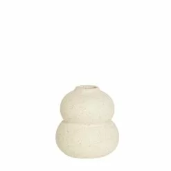 Dunelm Speckled Bud Vase 11cm White Sand -clocks Sales Store 30796618 alt02
