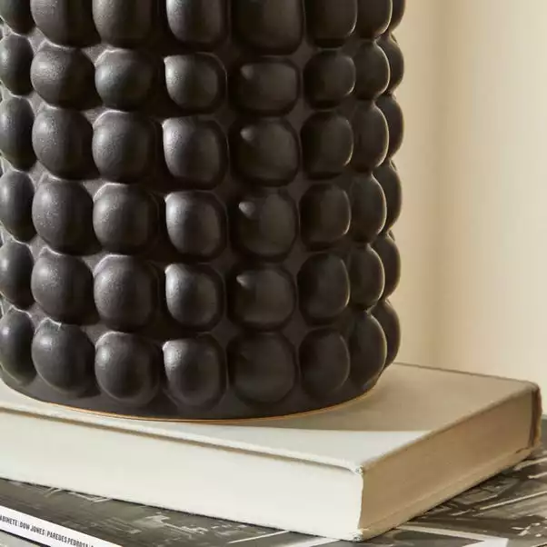 Dunelm Black 20cm Bubble Vase 2 Dunelm Black 20cm Bubble Vase - Image 2