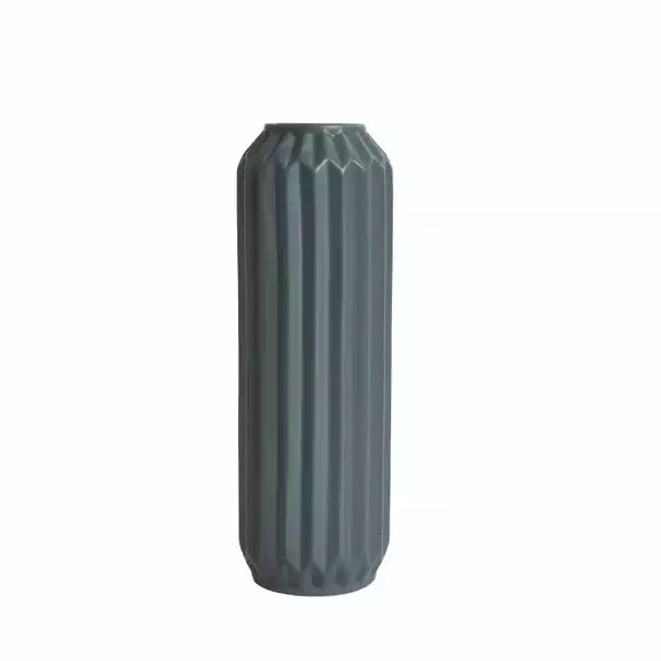 Dunelm Fluted Vase 25cm Pacific 3 Dunelm Fluted Vase 25cm Pacific - Image 3